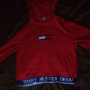 Tommy Hilfiger red sweater with hood ...